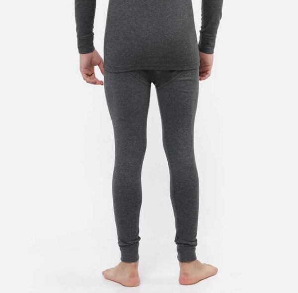 Men's Thermal Pyjama - Charcoal Melange - Back - One8 Innerwear